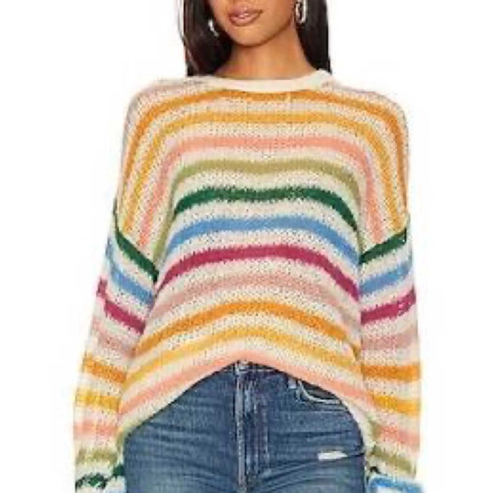 MOTHER Multicolor Striped Knit Sweater
